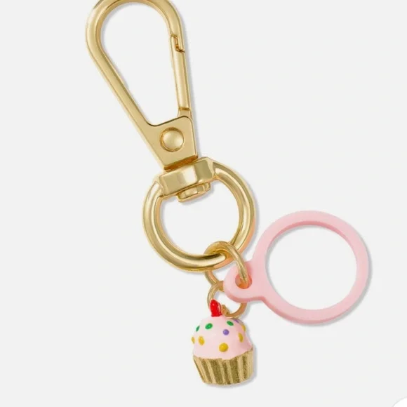 Tarte Pink Cupcake Key Chain Limited Edition Charm with Gold Hardware - Picture 2 of 2